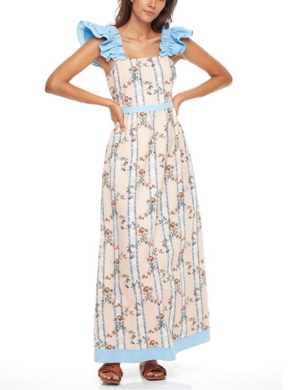 anna cate maris linen maxi